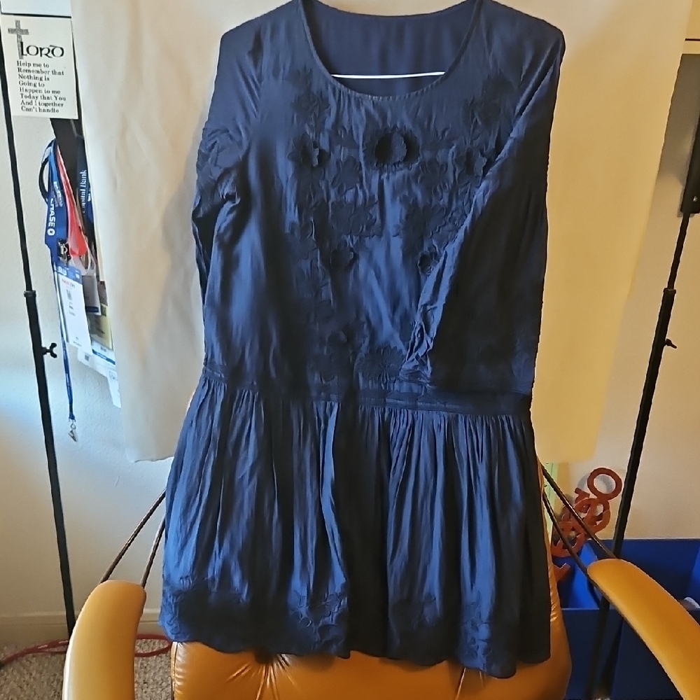 Elegant Navy Blue Mini Dress